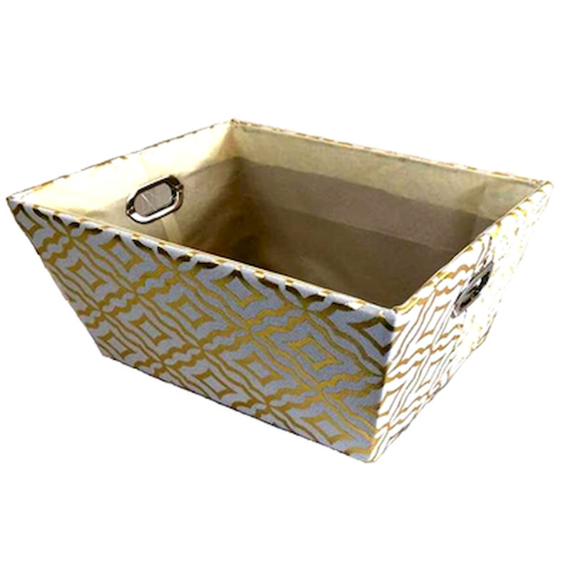 Panier en tissu doublé