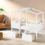Lit simple avec rangement en bois aggloméré en bois aggloméré pour chambre d'enfant