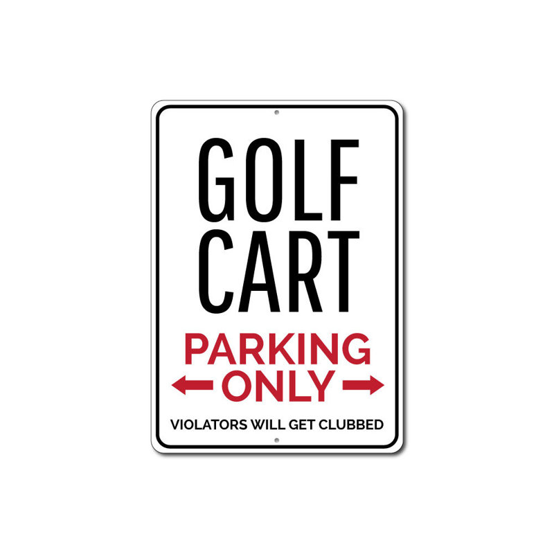 Enseigne de golf en aluminium, H 14 po x l 10 po x P 0,04 po