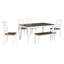 Ensemble de table de salle à manger de style rustique 6 pièces avec 4 chaises ergonomiques et un banc