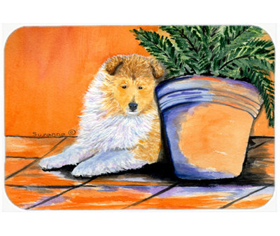 Caroline's Treasures Sheltie Glass Cutting Board