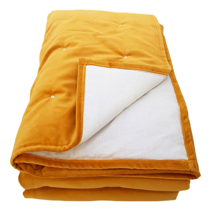 Aide Throw Blanket, Mustard