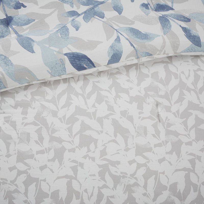 Blue Microfiber Reversible Full Bed in a Bag Set