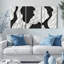 Abstract Black and White Wave Pattern Canvas Wrapped Wall Art Oil Painting Print Set of 3