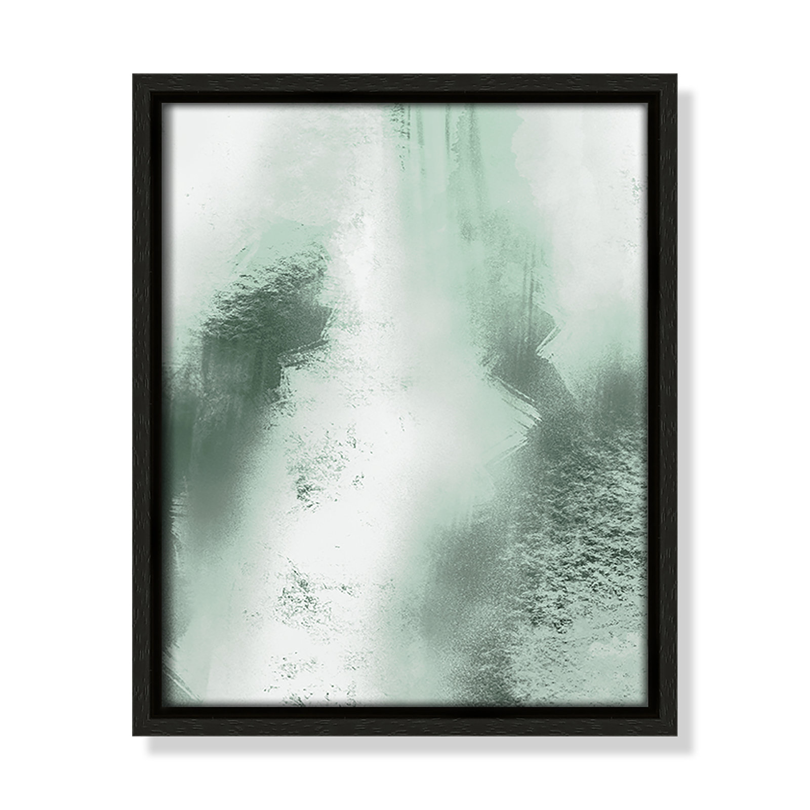 Quietude Smudges I Print by Marcus Prime, 9.5'' W x 11.5'' H, Espresso Floater