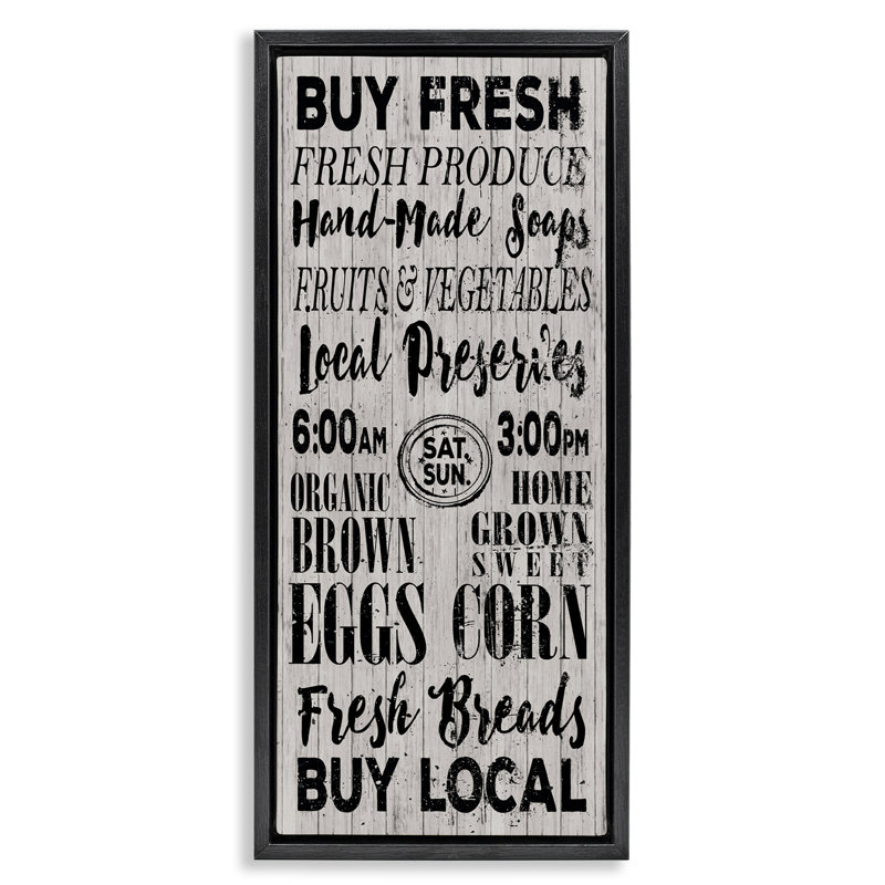 Achetez «Farm Fresh», encadrée par Elizabeth Medley, Cadre flottant noir de jais, H 25 po x l 11 po