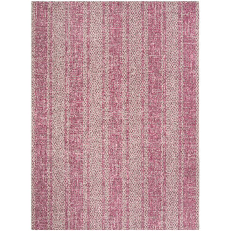 Tapis intérieur / extérieur à rayures Herefordshire Performance, Rectangle 6 pi 7 po x 9 pi 6 po