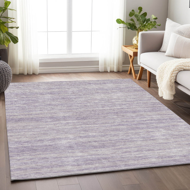 Tapis lavande lavable à la machine de qualité supérieure Prisco, Rectangulaire 3 pi x 5 pi