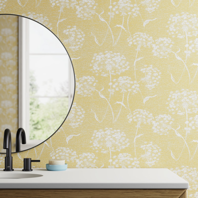 Cassius Floral Double Roll, Yellow