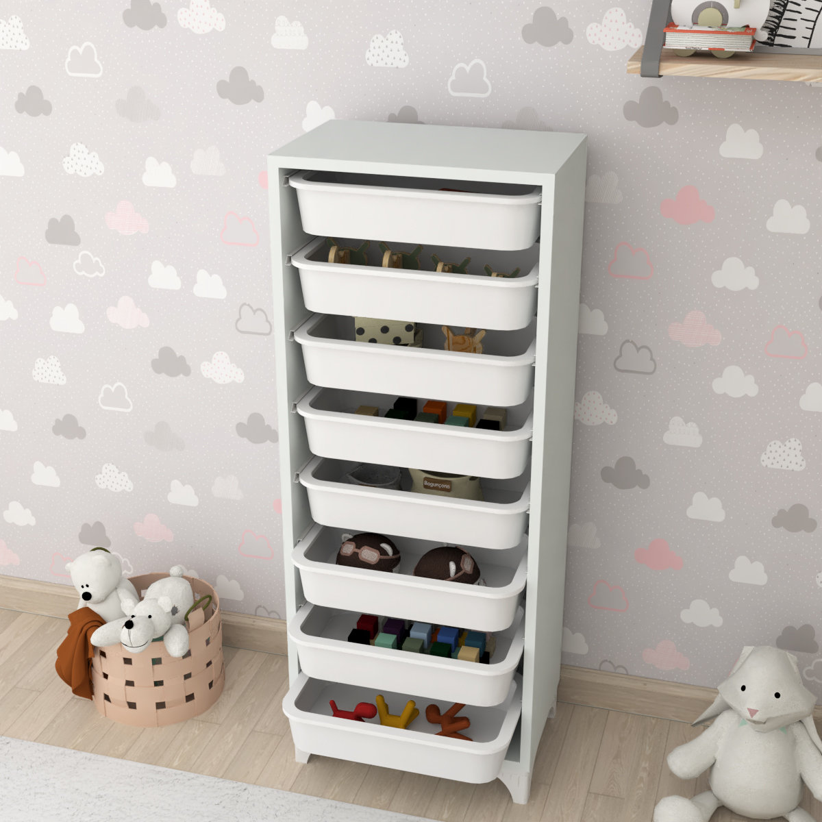 Slevin Isabelle & Max Toy Organizer Isabelle & Max Color: White