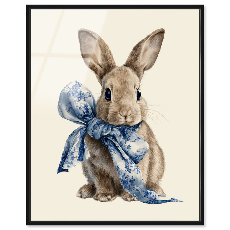 Toile Rabbit I, reproduction de chambre de bébé encadrée par Acrylique, cadre noir, 20 x 24, H 21 po x l 25 po, Black Frame