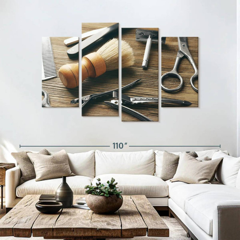Shuttleworth Barber Tools, 54" H x 84" W