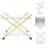 Pagan Bar Cart Metal and Glass Glam Design with Sleek Modern Style and Rolling Wheels for Versatile Entertaining-1978043263