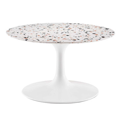 Table basse ronde Lippa Terrazzo par Modway