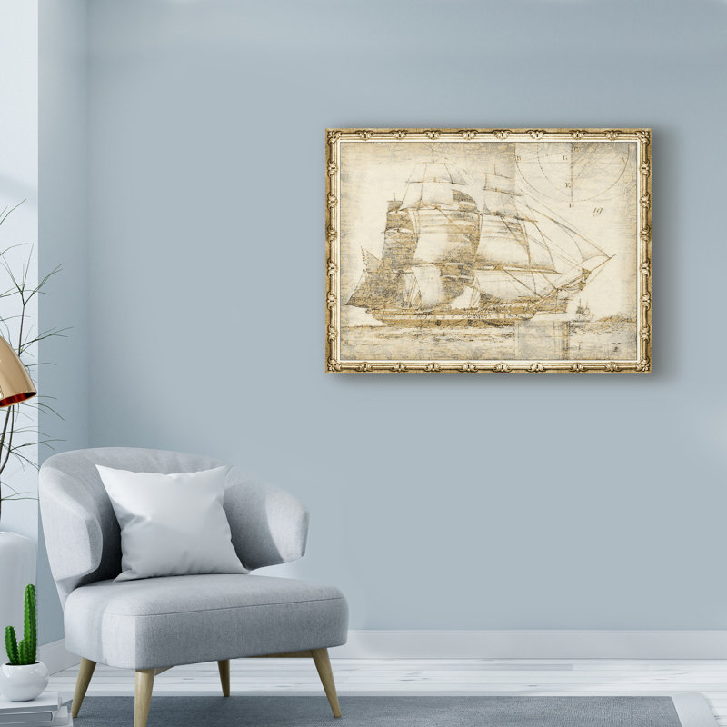 «Ghost Ship I» par Vision Studio - impression sur toile tendue, H 14 po x l 19 po x P 2 po