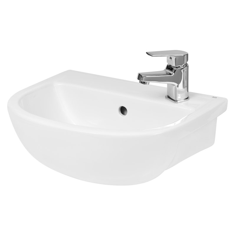 Nuie Furniture Ceramics 400mm L x 325mm W White Vitreous China U-Shaped Sink with Overflow