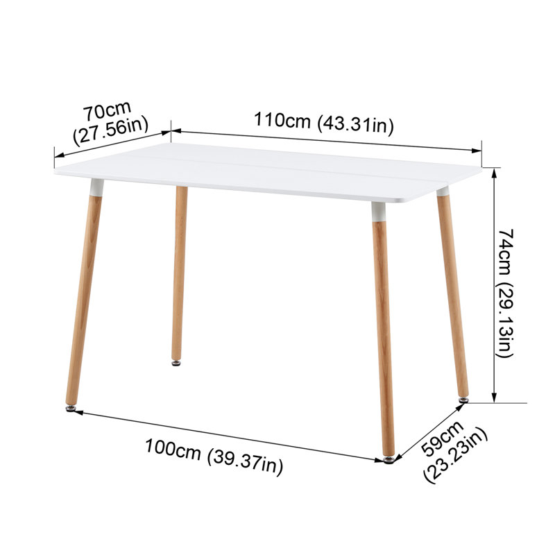 Blalock 6 - Person Dining Set, White/Clear
