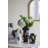 Two-Tiered Ceramic Vase With Ornate Accents For Home Decor And Floral Display