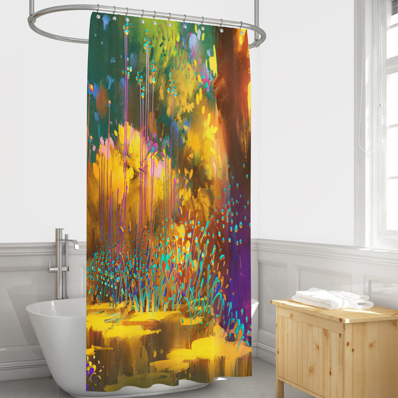 Rideau de douche + crochets, 72 po x 70 po