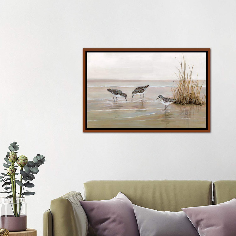 «Early Risers II» par Sally Swatland - reproduction d'art, H 26 po x l 40 po x 1,5 po, Toile avec cadre en bois classique