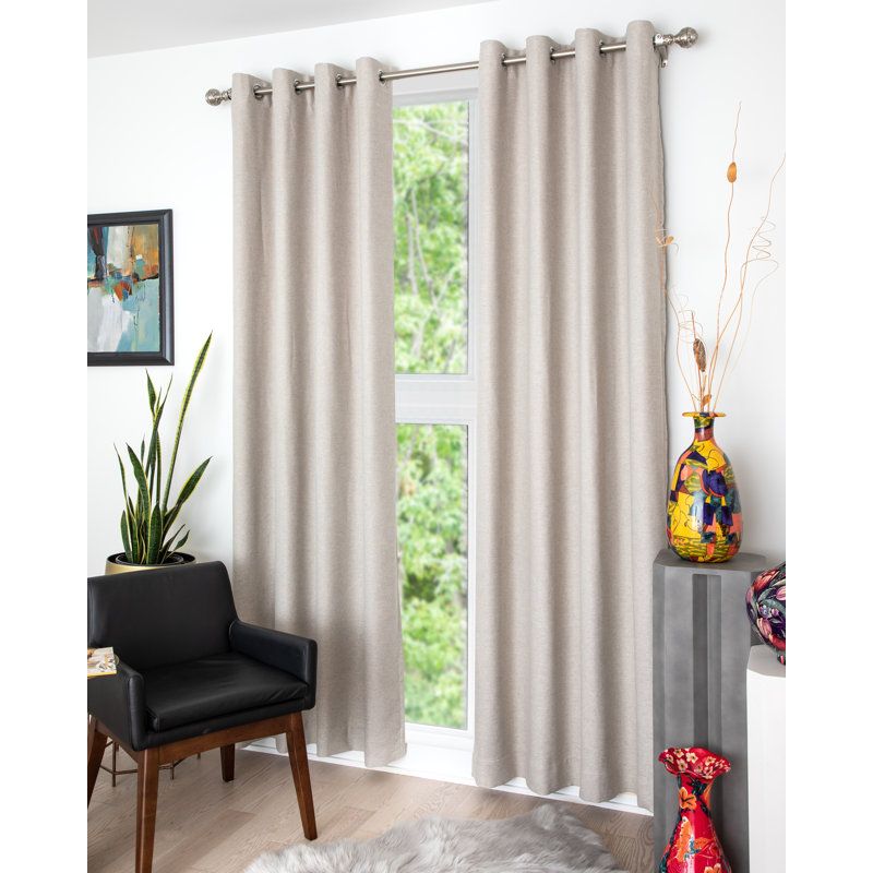 Synder Room Darkening Curtains / Drapes Pair, Natural