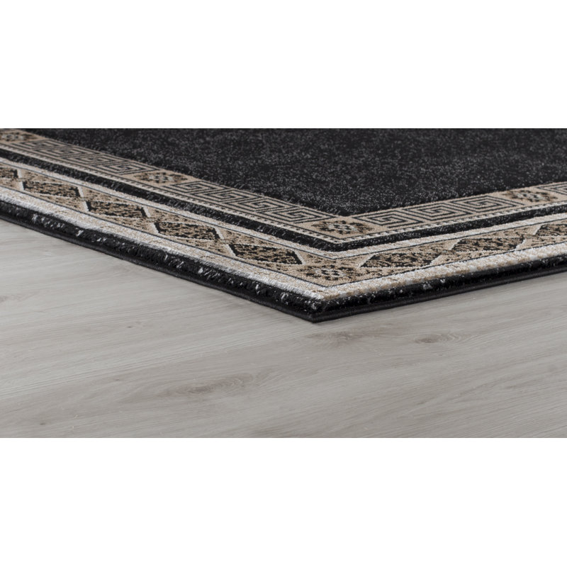 Tapis noir / beige Cool Southwestern, Rectangle 2 pi 1 po x 3 pi 3 po