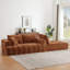 Canapé modulaire surdimensionné en L Chenille, canapé-lit confortable pour salon, appartement, espaces de réception, aucun assemblage requis-129240533-129240531
