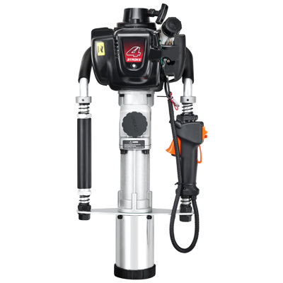 37.77cc Gas-Powered T Post Driver, 4-Stroke Engine Gasoline Fence Piling Pounder, with 3 Post Driving Head(45/55/88 mm) , 1000W Portable Piledriver For Farm, Ranch Fencing, Road Improvements