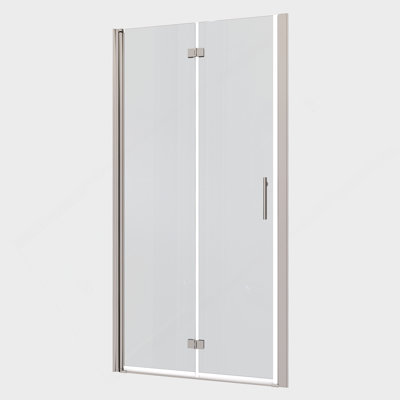 Porte de douche pivotante universelle à ajustement de 1 3/8 po avec finition en verre trempé de 1/4 po 3272