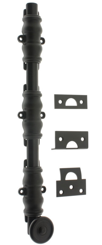 Solid Brass 18" Ornamental Bolt, Oil-Rubbed Bronze