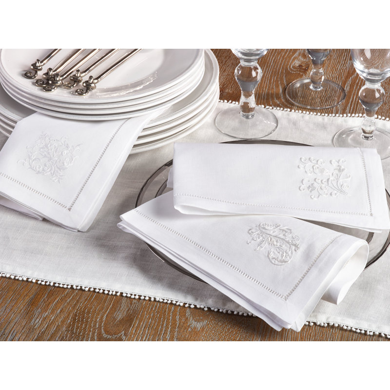 Serviette en coton 20 po point ajouré garniture Villasenor