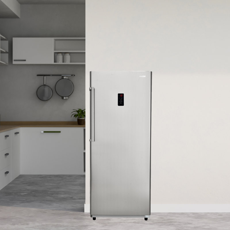 Conserv 17cf Upright Freezer Convertible Ref Garage Ready E-Star 28in Wide 110V, Silver