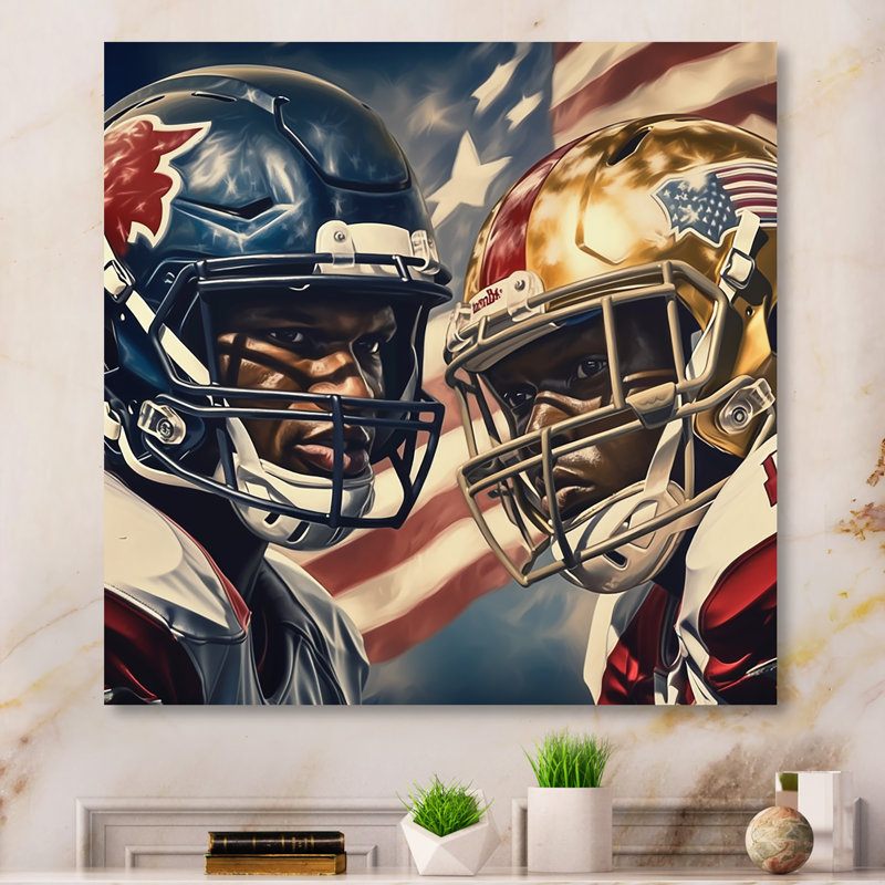 «Football Day Glory In USA I», reproduction sur toile, H 16 po x l 16 po x P 1 po, Toile tendue