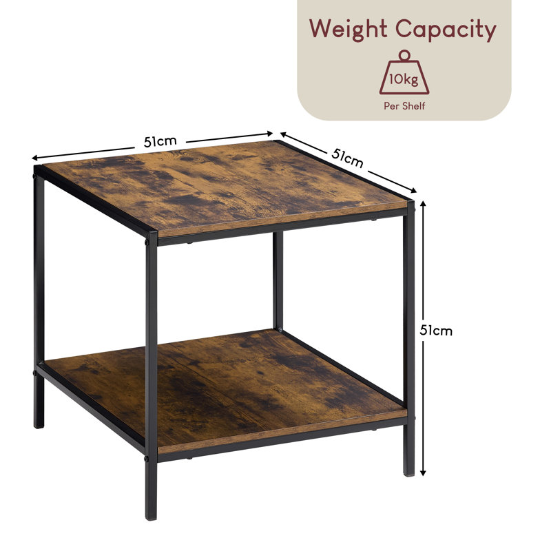 End Table, Stylish Versatile Living Room Home Furniture, Dark Wood