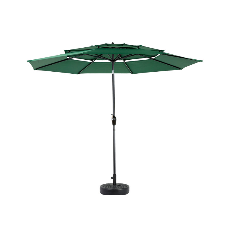 Parasol de table de marché à 3 niveaux Dark 9Ft, Vert foncé