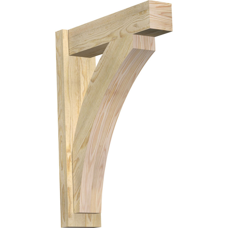 Thorton Block Rustic Wood Outlooker, 22" D x 30" H, 5 1/2" W Western Red Cedar (Smooth)