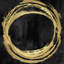 «Black and Yellow Circle Abstract 1», impression sur toile tendue-2034390215-2034390232-2015813575