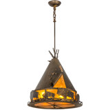 Teepee W/Buffalo 4 - Light Pendant