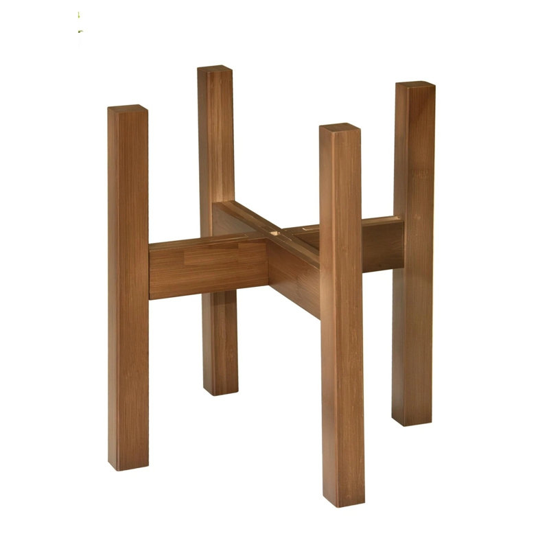 Support pour plante Equo, P 18 po x l 18 po x H 14 po, Noyer ambré
