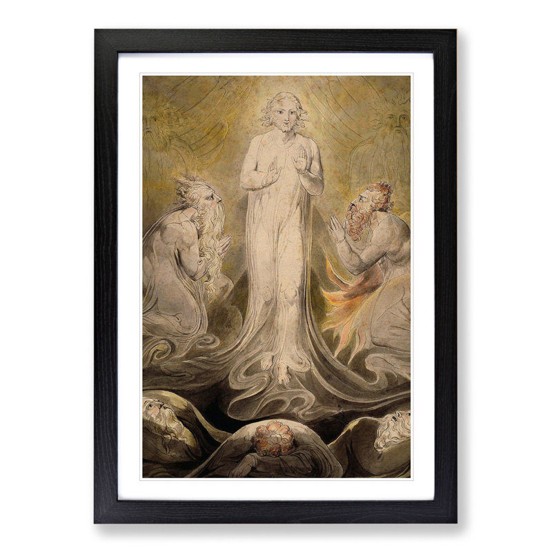 Transfiguration by William Blake - Picture Frame Painting, 36cm H x 27cm W x 2cm D, Black