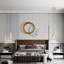 Mini luminaires suspendus dorés - Abat-jour acrylique en métal - Luminaire suspendu moderne à DEL - Petits luminaires suspendus pour la cuisine de couloir de chambre à coucher - Luminaire suspendu au-dessus de l'évier
