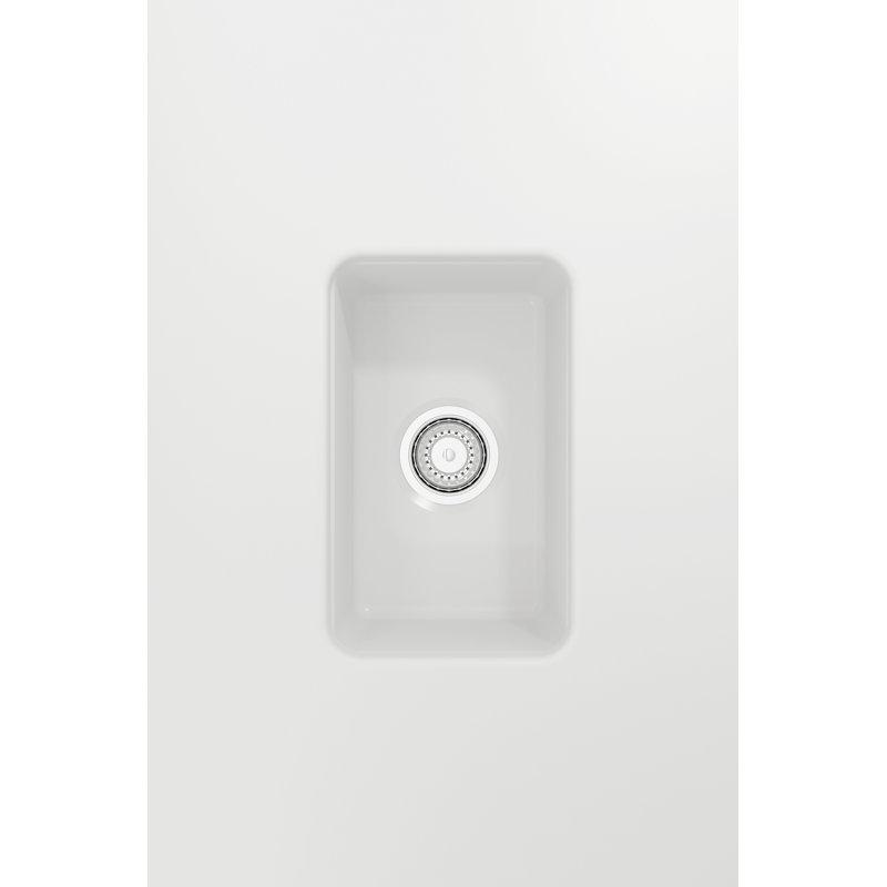 12'' L Kitchen Sink, Matte White