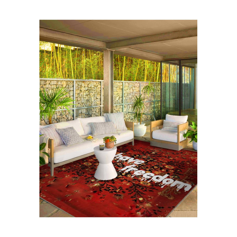 Tapis décoratif texturé à motif texturé «Bourgogne», Tapis de couloir 3 pi 3 po x 6 pi 7 po inclus
