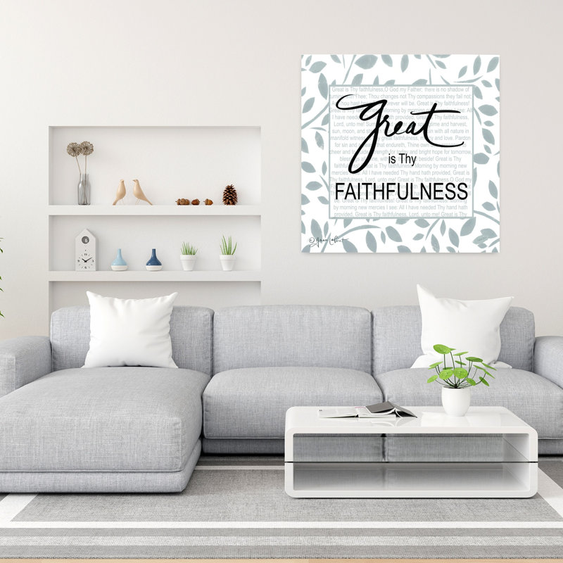 «Great Is Thy Faithfulness», art contemporain abstrait, H 36 po x l 36 po