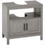 Armoire de rangement à piédestal, armoire de salle de bain sous le lavabo avec 2 portes et tablette ouverte, meuble-lavabo kleankin