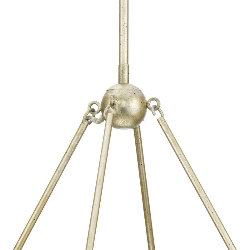 Lustre 8 lumières Laurel, Argent doré