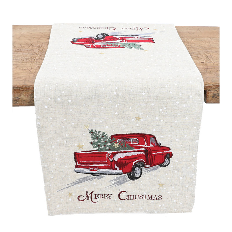Chemin de table Jaeden Merry Christmas, L 90 po x l 15 po