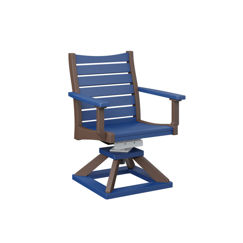 Chaise berçante pivotante Berlin Gardens Bristol, Light Blue/Chocolate Brown