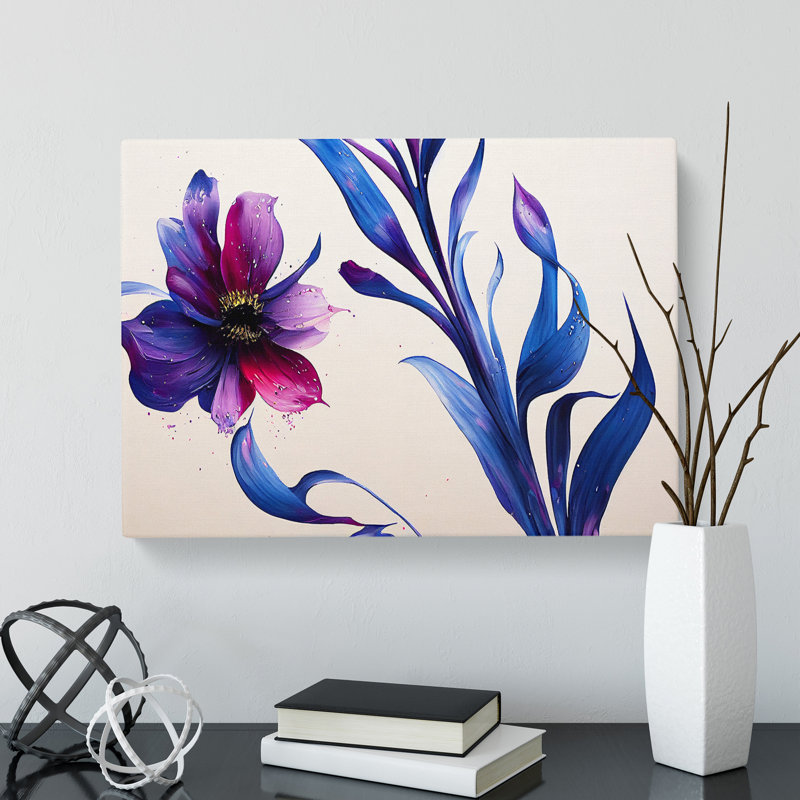 Painted Flowers Vol.3 Abstract - Wrapped Canvas, 35cm H x 50cm W x 3cm D