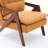 Mid Century Modern Upholstered Chenille Solid Wood Accent Armchair-360304812